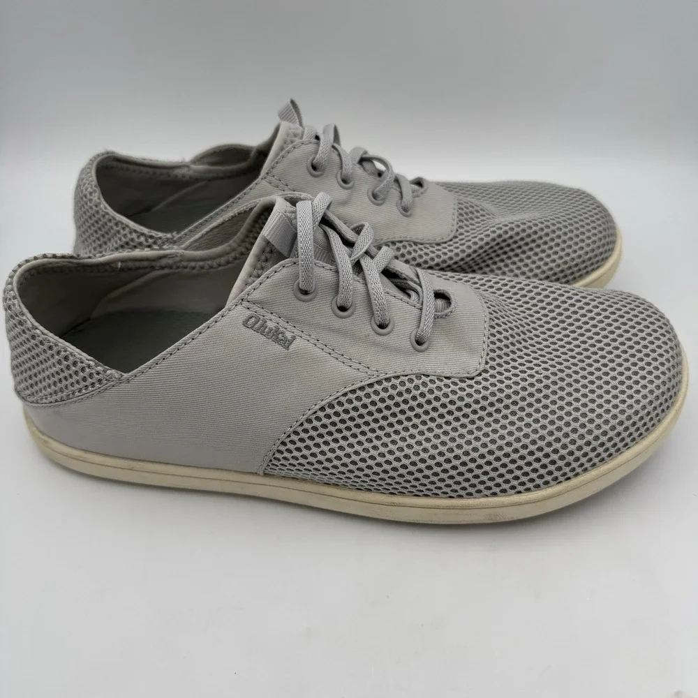 Olukai Mens Nohea Moku Mesh No Tie Slip On Casual Shoes Gray‎ Size 8.5